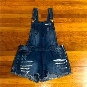 Denim Short Overalls
